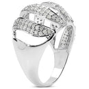0.98 Carat Genuine White Diamond .925 Sterling Silver Ring