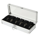 Aluminum 6 Watches Box Table Box Jewelry Storage Organizer