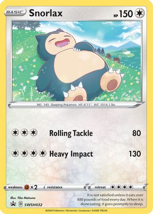 Snorlax SWSH032/307 - SWSH Sword & Shield Promo Cards Holofoil