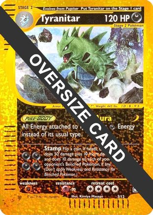 Tyranitar 003/12 - Jumbo Cards Reverse Holofoil