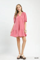 Umgee Cotton Gauze Mini Dress