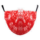Christmas Green Fur Printed Protective Mask