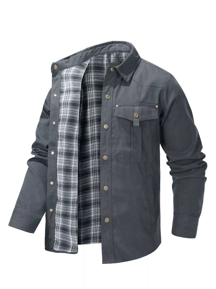 Men's Snap Down Long Sleeve Jacket