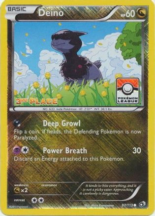 Deino 097/113 - League & Championship Cards - Reverse Holofoil