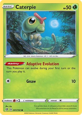 Caterpie 001/192 - SWSH02 Rebel Clash Reverse Holofoil