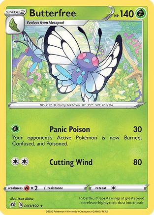 Butterfree 003/192 - SWSH02 Rebel Clash Holofoil