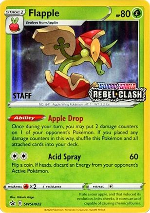 Flapple SWSH022 - SWSH Sword & Shield Promo Cards - Holofoil
