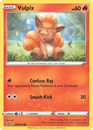 Vulpix 024/192 - SWSH02 Rebel Clash Reverse Holofoil