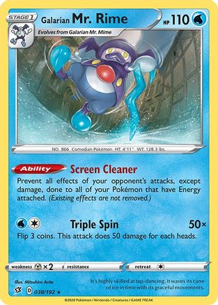 Galarian Mr. Rime 038/192 - SWSH02 Rebel Clash Reverse Holofoil
