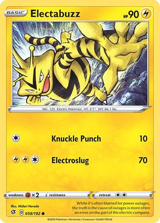 Electabuzz 058/192 - SWSH02 Rebel Clash