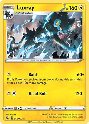 Luxray 062/192 - SWSH02 Rebel Clash Reverse Holofoil