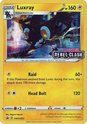 Luxray SWSH023 - SWSH Sword & Shield Promo Cards - Holofoil