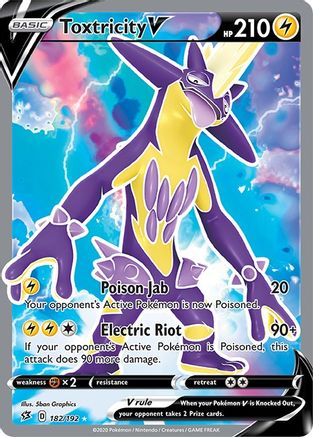 Toxtricity V (Full Art) 182/192 - SWSH02 Rebel Clash Holofoil