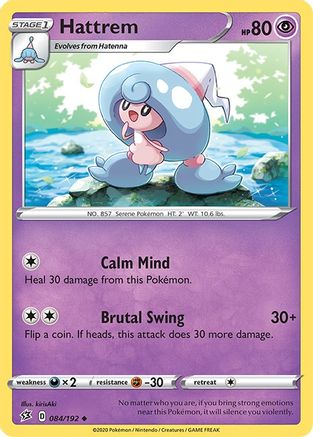 Hattrem 084/192 - SWSH02 Rebel Clash Reverse Holofoil