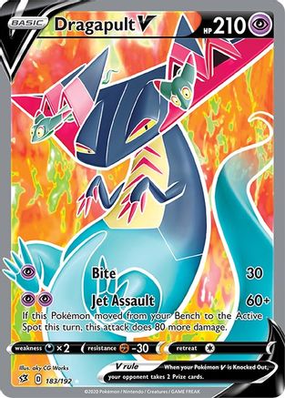 Dragapult V (Full Art) 183/192 - SWSH02 Rebel Clash Holofoil