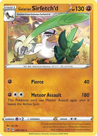 Galarian Sirfetch'd 095/192 - SWSH02 Rebel Clash Reverse Holofoil