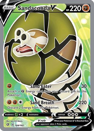 Sandaconda V (Full Art) 184/192 - SWSH02 Rebel Clash Holofoil