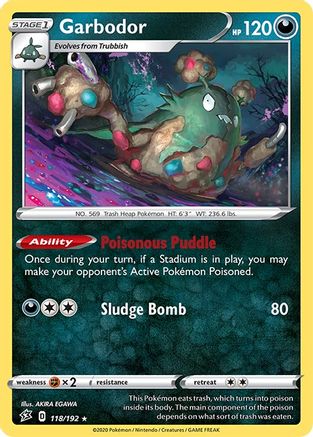 Garbodor 118/192 - SWSH02 Rebel Clash