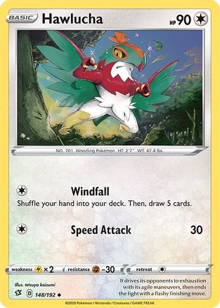 Hawlucha 148/192 - SWSH02 Rebel Clash Reverse Holofoil
