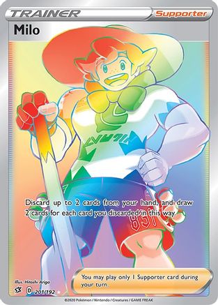 Milo (Secret) 201/192 - SWSH02 Rebel Clash Holofoil