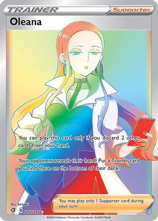 Oleana (Secret) 202/192 - SWSH02 Rebel Clash Holofoil