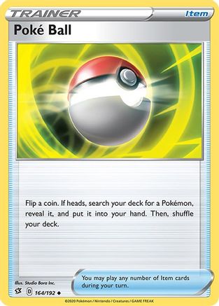 Poke Ball 164/192 - SWSH02 Rebel Clash Reverse Holofoil
