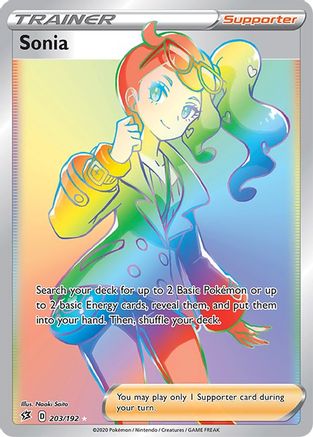 Sonia (Secret) 203/192 - SWSH02 Rebel Clash Holofoil