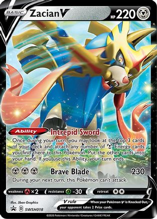 Zacian V SWSH018/307 - SWSH Sword & Shield Promo Cards Holofoil