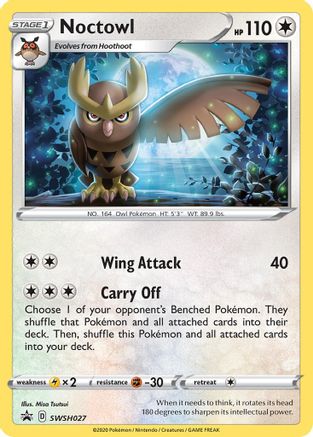 Noctowl SWSH027/307 - SWSH Sword & Shield Promo Cards Holofoil
