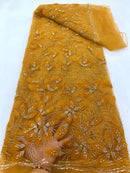 Embroidered Lace Evening Dress