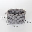 Nordic Hand Woven Cotton Rope Basket