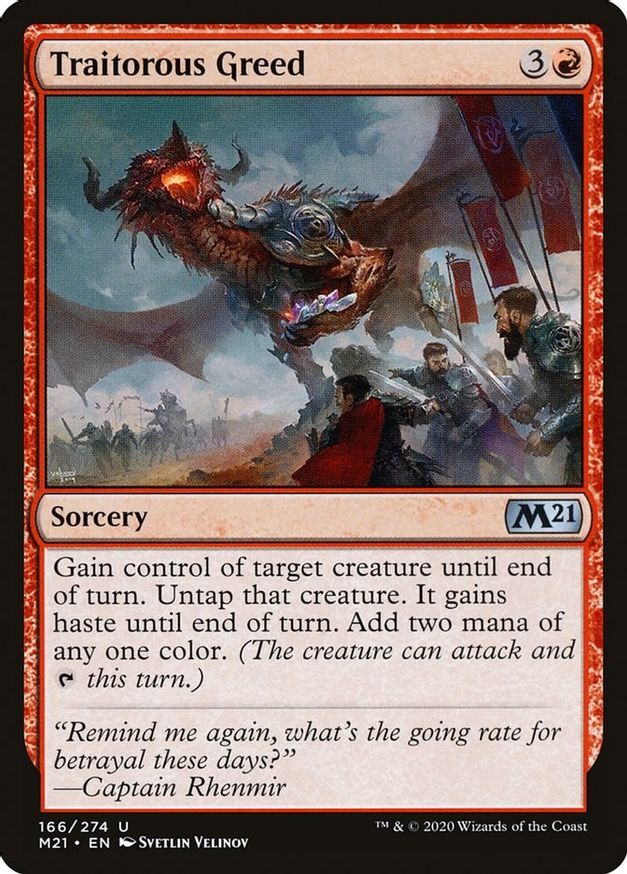 Traitorous Greed | 166 | Core Set 2021