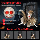 Halloween Hanging Animated Zombie Prisoner Decoration Sound-Activated