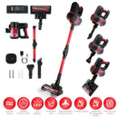 Cordless Vacuum Cleaner Lightweight Handheld Vacuum Upright Stick Floor Vacuum Battery Powered Mop with Lighting 2 Speeds 12000PA Suction 4 Tools Moun
