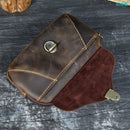 Men Waist Pack Genuine Leather Retro Cell Phone