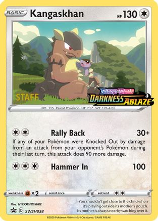 Kangaskhan (Prerelease) [Staff] SWSH038 - SWSH Sword & Shield Promo Cards Holofoil