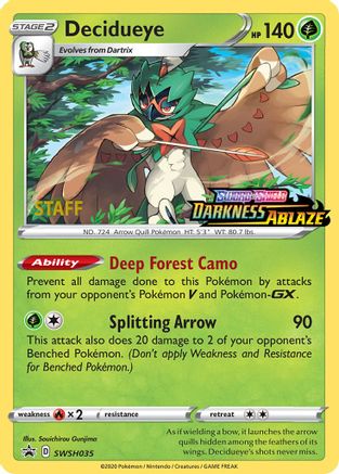 Decidueye SWSH035 - SWSH Sword & Shield Promo Cards - Holofoil