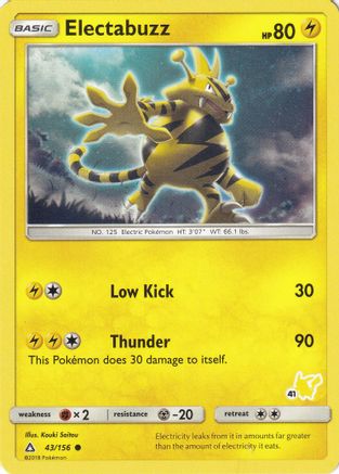 Electabuzz (# Pikachu Stamped) 043/156 - Battle Academy