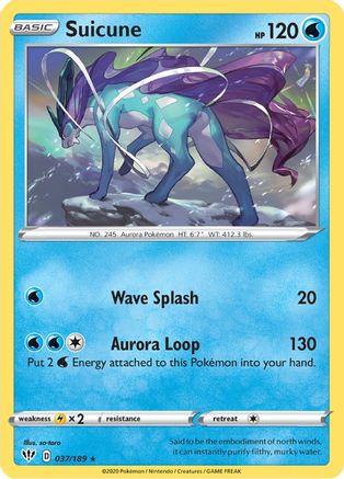 Suicune 037/189 - SWSH03 Darkness Ablaze Holofoil