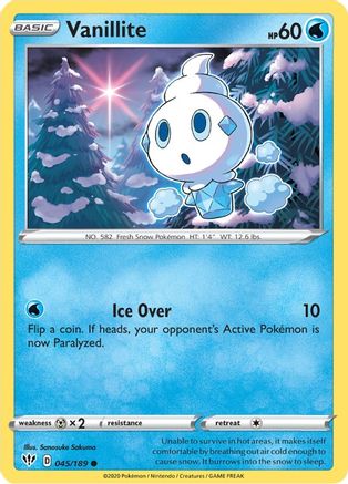 Vanillite 045/189 - SWSH03 Darkness Ablaze