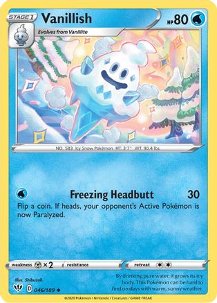 Vanillish 046/189 - SWSH03 Darkness Ablaze Reverse Holofoil