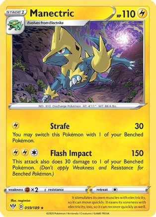Manectric 059/189 - SWSH03 Darkness Ablaze Reverse Holofoil