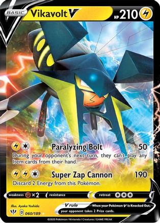 Vikavolt V 060/189 - SWSH03 Darkness Ablaze Holofoil
