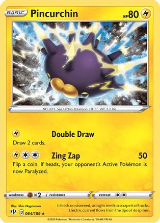 Pincurchin 064/189 - SWSH03 Darkness Ablaze Holofoil