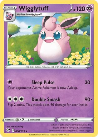 Wigglytuff 068/189 - SWSH03 Darkness Ablaze Reverse Holofoil
