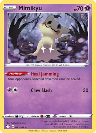 Mimikyu 081/189 - SWSH03 Darkness Ablaze Reverse Holofoil