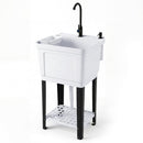 14.5 Gal Utility Sink with Rotating Faucet & Adjustable Legs