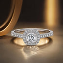 925 Sterling Silver Moissanite 0.5 Carat Ring for Women - Size 6