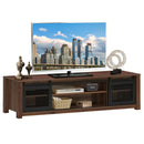TV Stand Entertainment Center for TV's up to 65 Inch with Adjustable Shelves-Brown