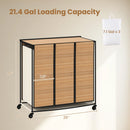 3-Section Laundry Hamper with Lid and Wheels - 21.4 Gal